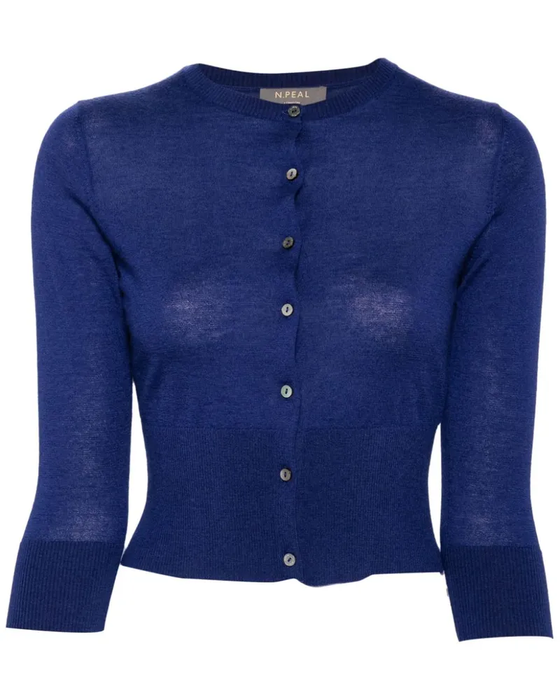 N.Peal Darcie Cardigan aus Kaschmir - Blau Blau