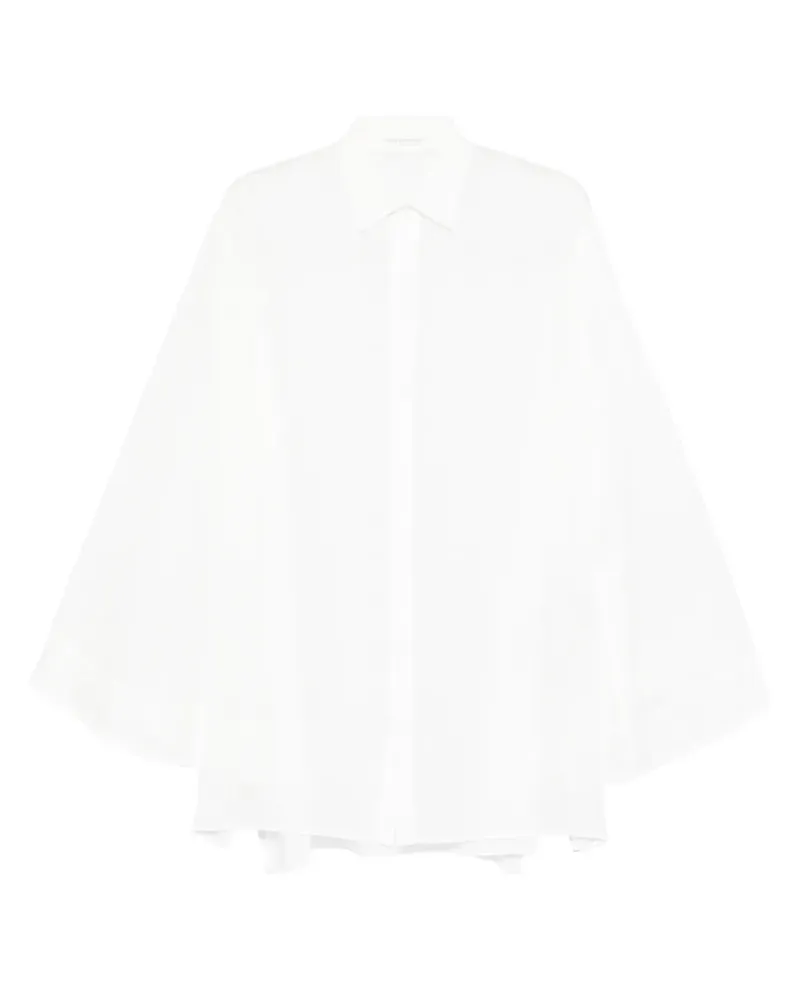 Yohji Yamamoto Hemd mit Glockenärmeln - Weiß Weiß