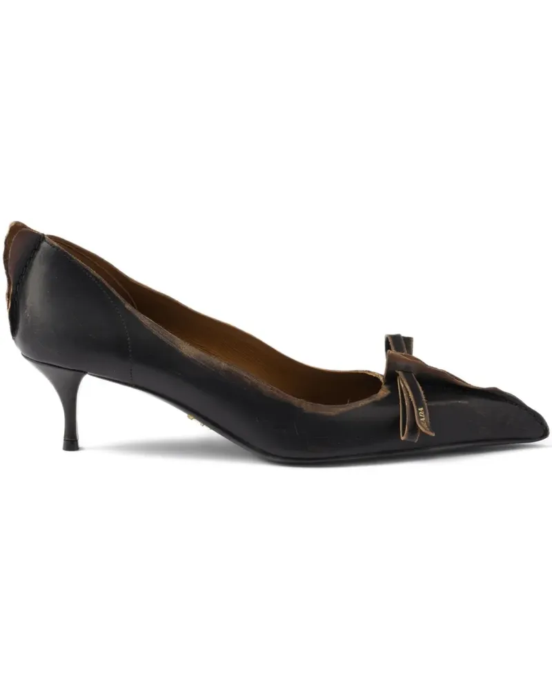 Prada Antiqued Pumps 55mm - Schwarz Schwarz