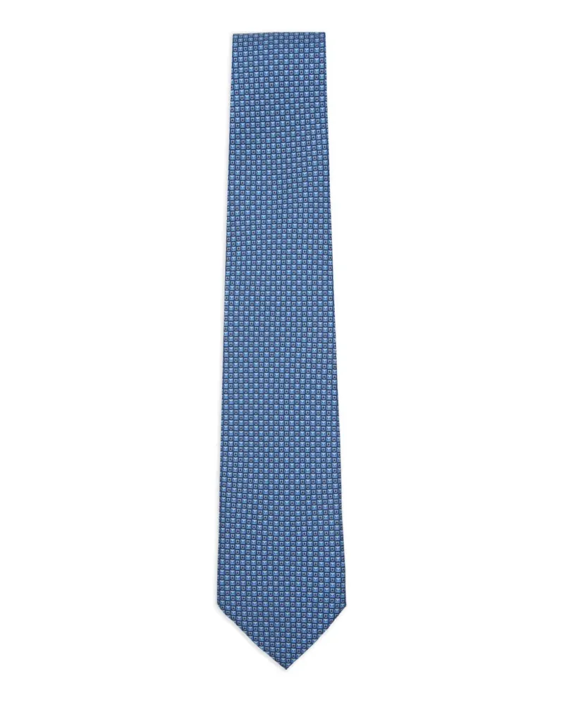 Ferragamo Gancini-patterned tie - Braun Braun