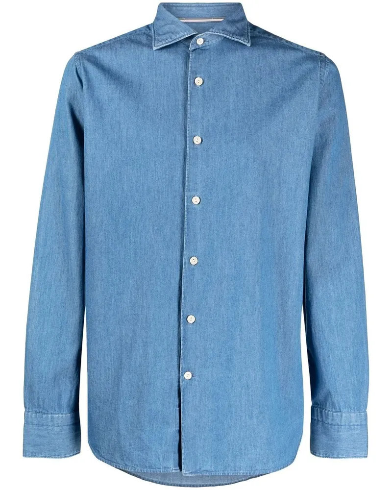 Tintoria Mattei Langärmeliges Jeanshemd - Blau Blau