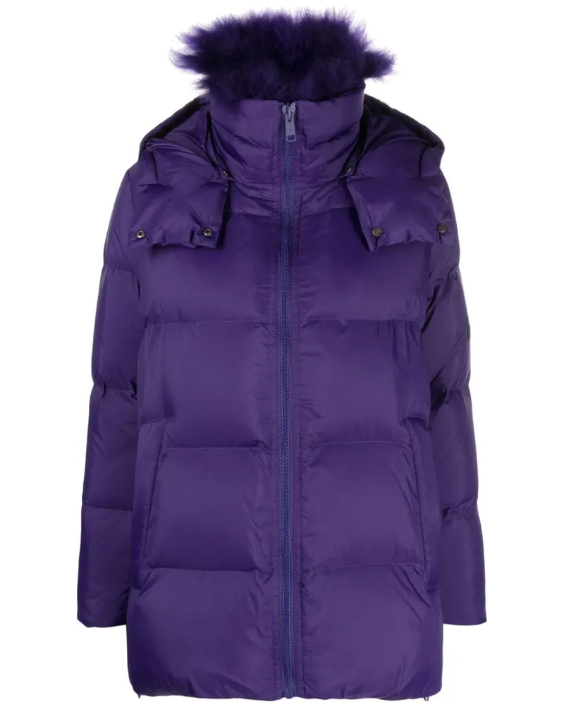 Yves Salomon Gefütterte Kapuzenjacke - Violett Violett