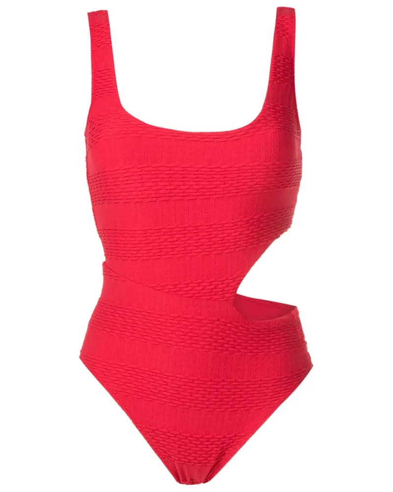 Amir Slama Badeanzug mit Cut-Outs - Rot Rot