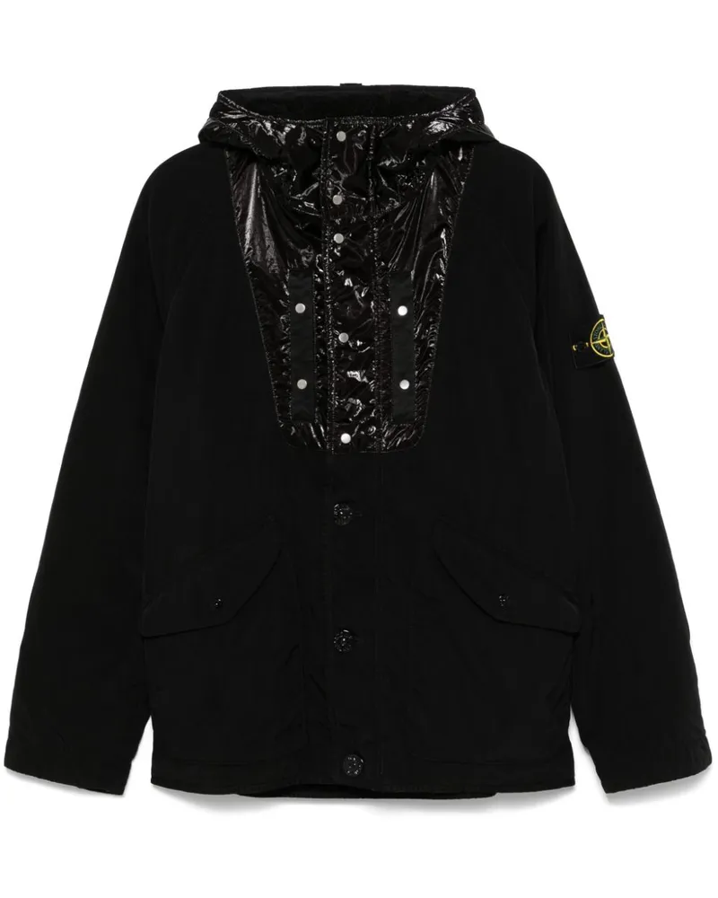 Stone Island Jacke aus Panama-Gewebe - Schwarz Schwarz