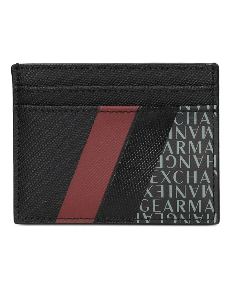 Armani Exchange Kartenetui mit Logo - Schwarz Schwarz