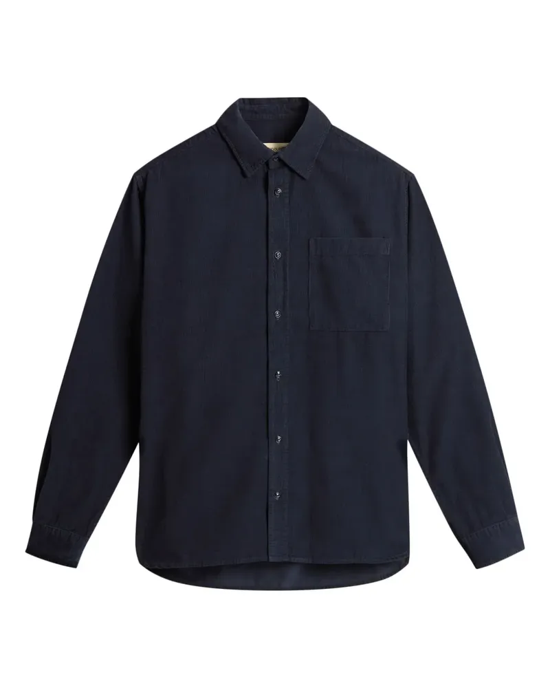 Woolrich Cordhemd mit Tasche - Blau Blau