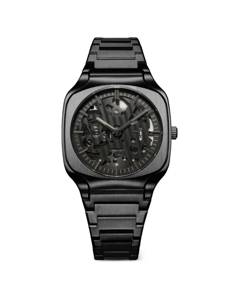 D1 Milano Square Skeleton 37mm - Schwarz Schwarz