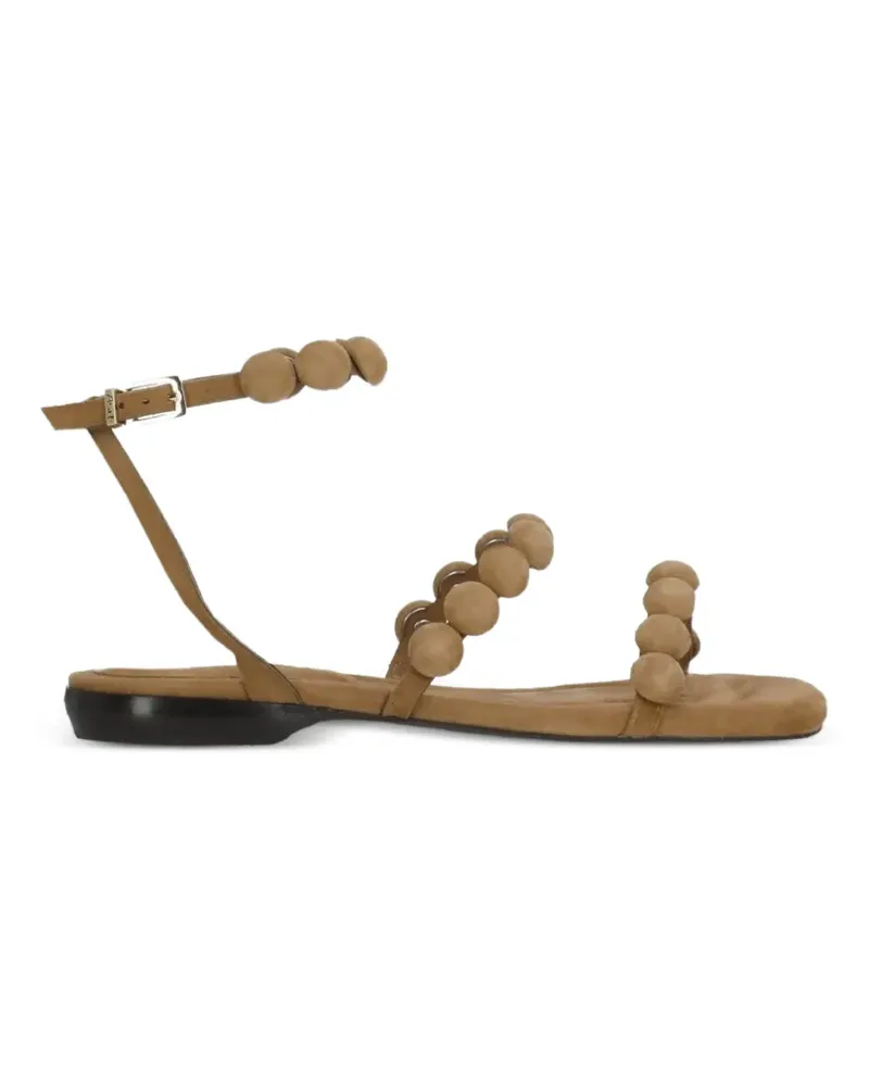 ash Regy sphere-embellished suede sandals - Nude Nude