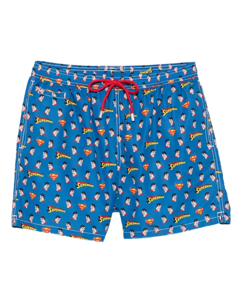 MC2 Saint Barth Superman-print drawstring swim shorts - Blau Blau