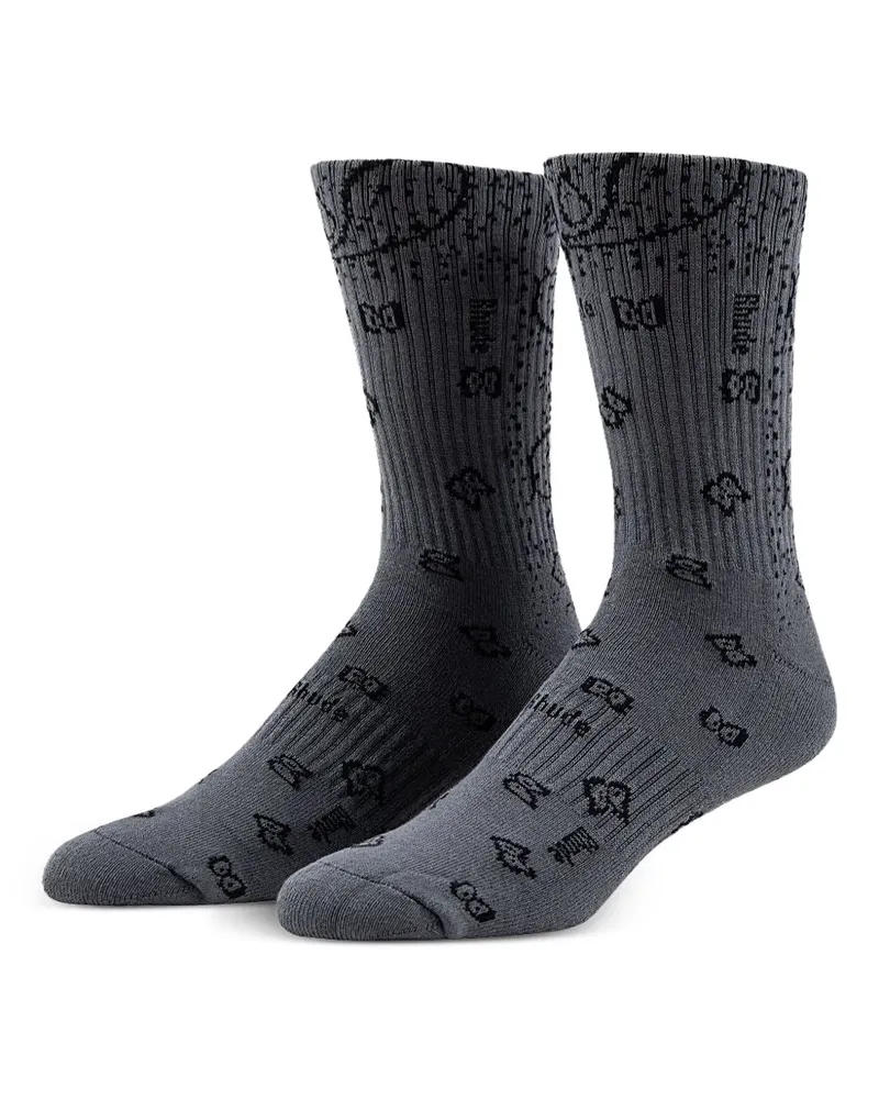 RHUDE Socken aus Bandana-Jacquard - Grau Grau
