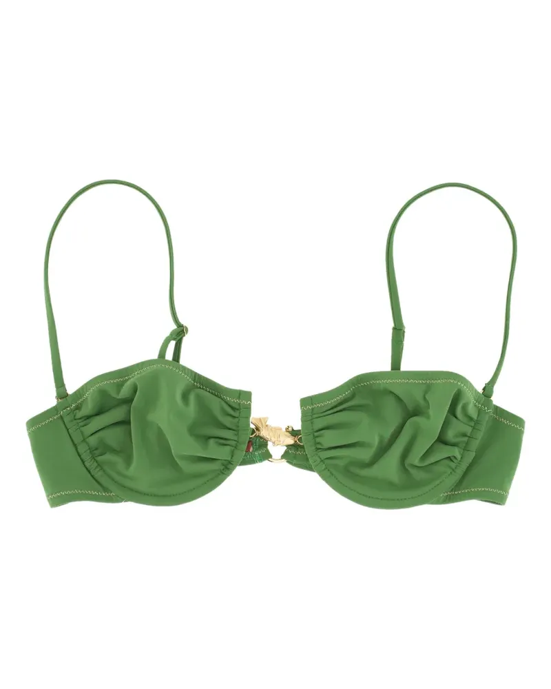 Reina Olga Hammond ruched bikini top - Grün Grün