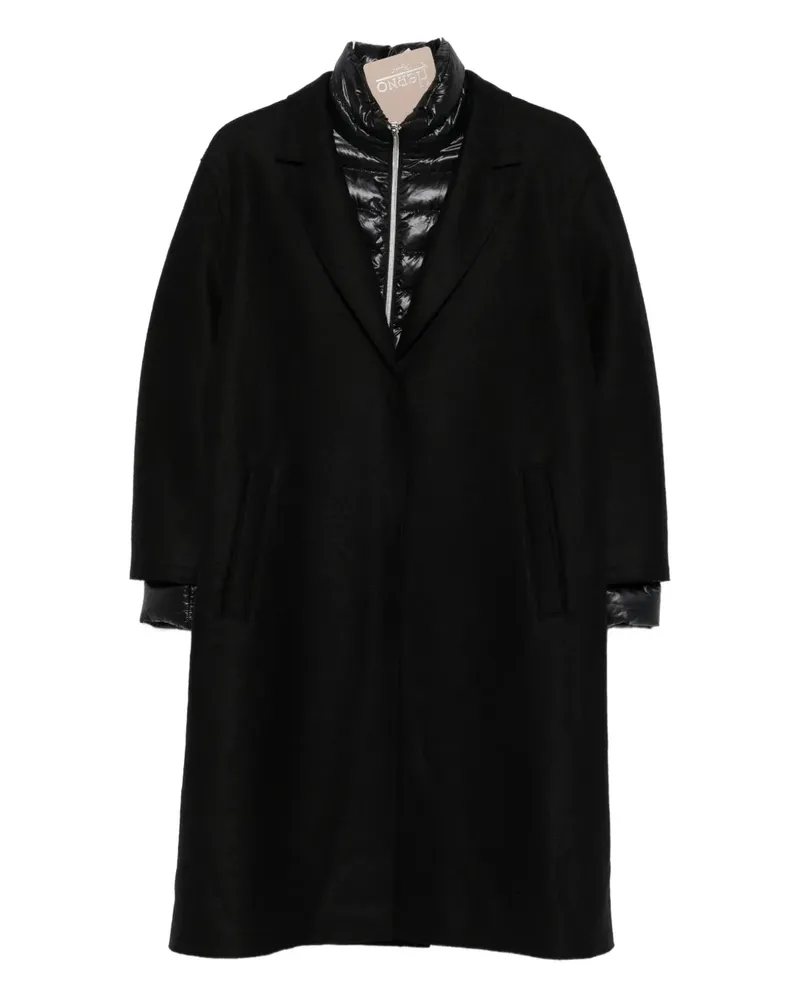Herno Mantel mit abnehmbarem Futter - Schwarz Schwarz