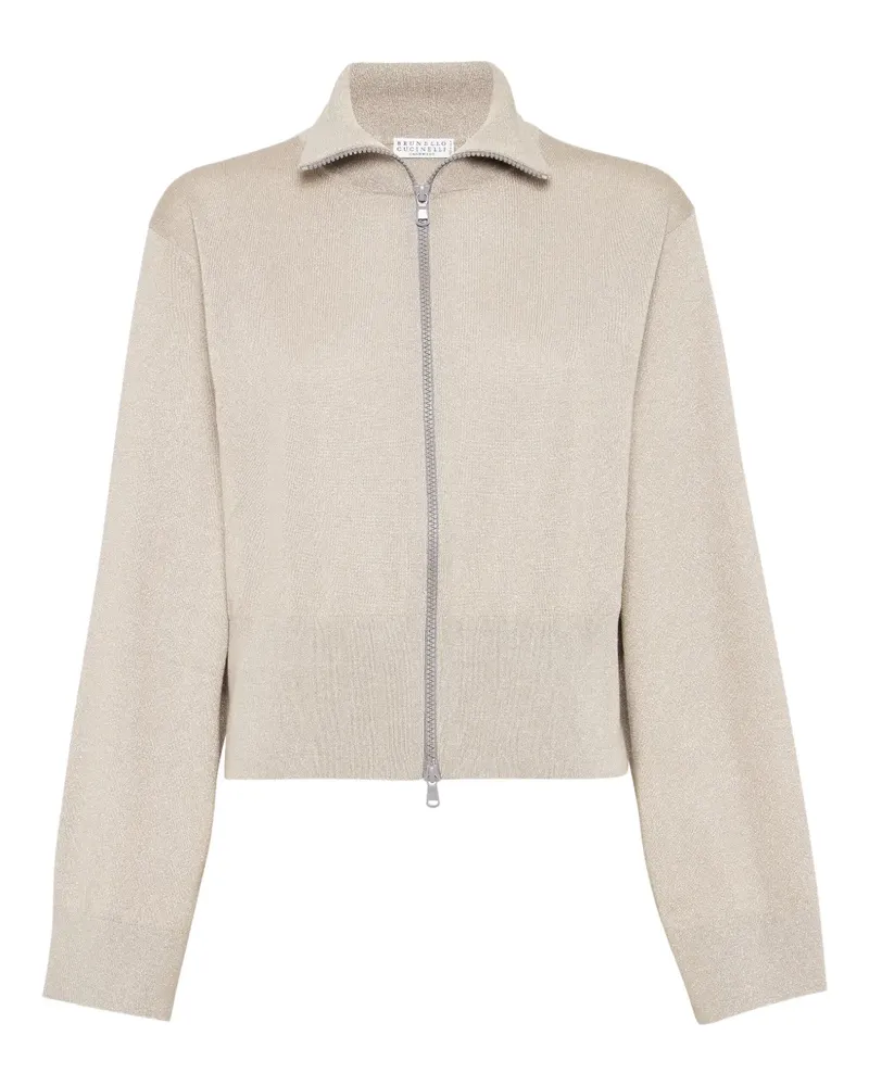 Brunello Cucinelli Cardigan mit Reißverschluss - Nude Nude