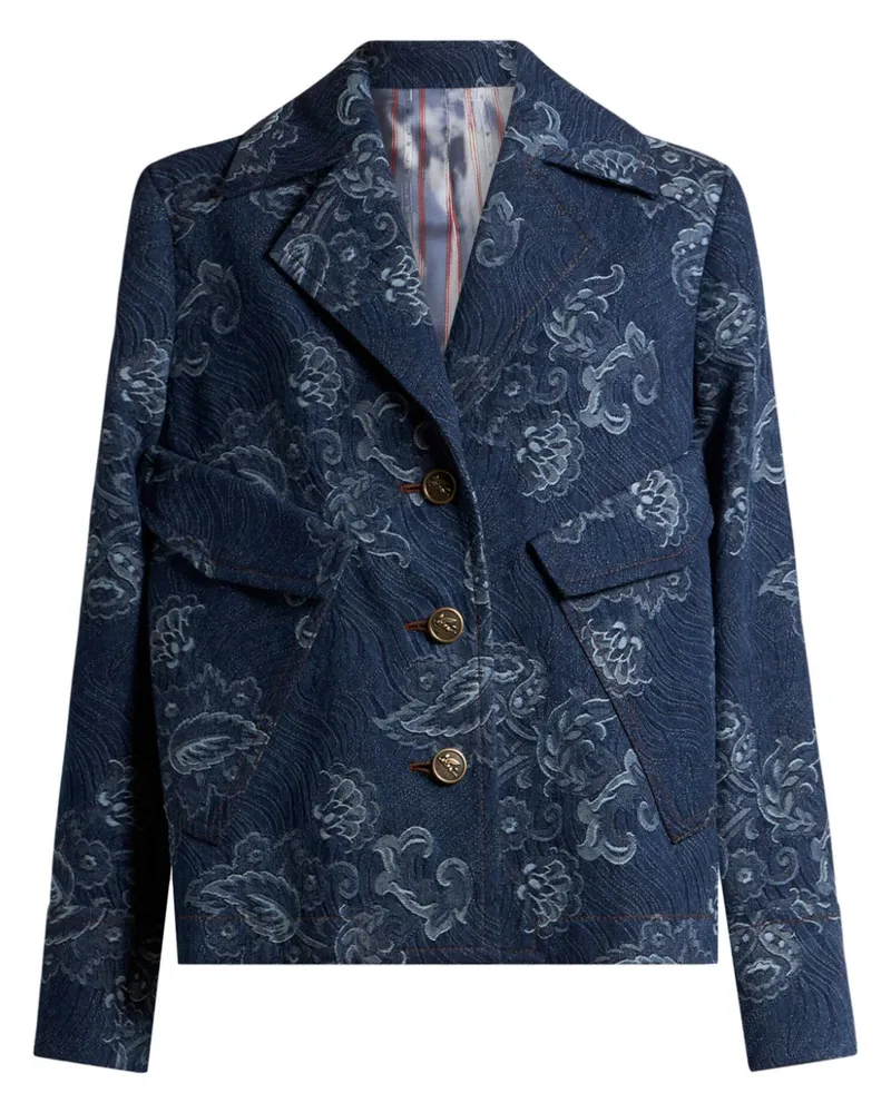 Etro Sakko im Jeans-Look - Blau Blau