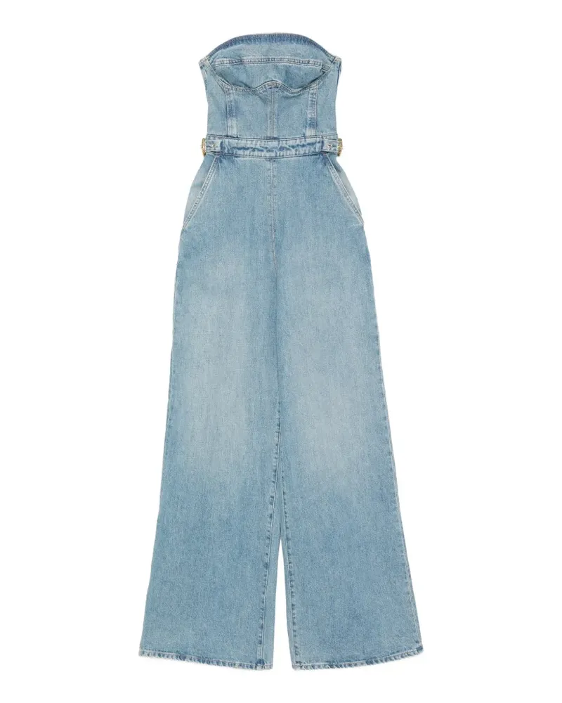 Elisabetta Franchi buckle-detail strapless jumpsuit - Blau Blau