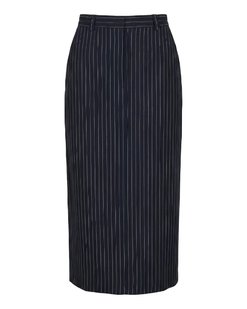 Pinko pinstripe-pattern pencil maxi skirt - Blau Blau