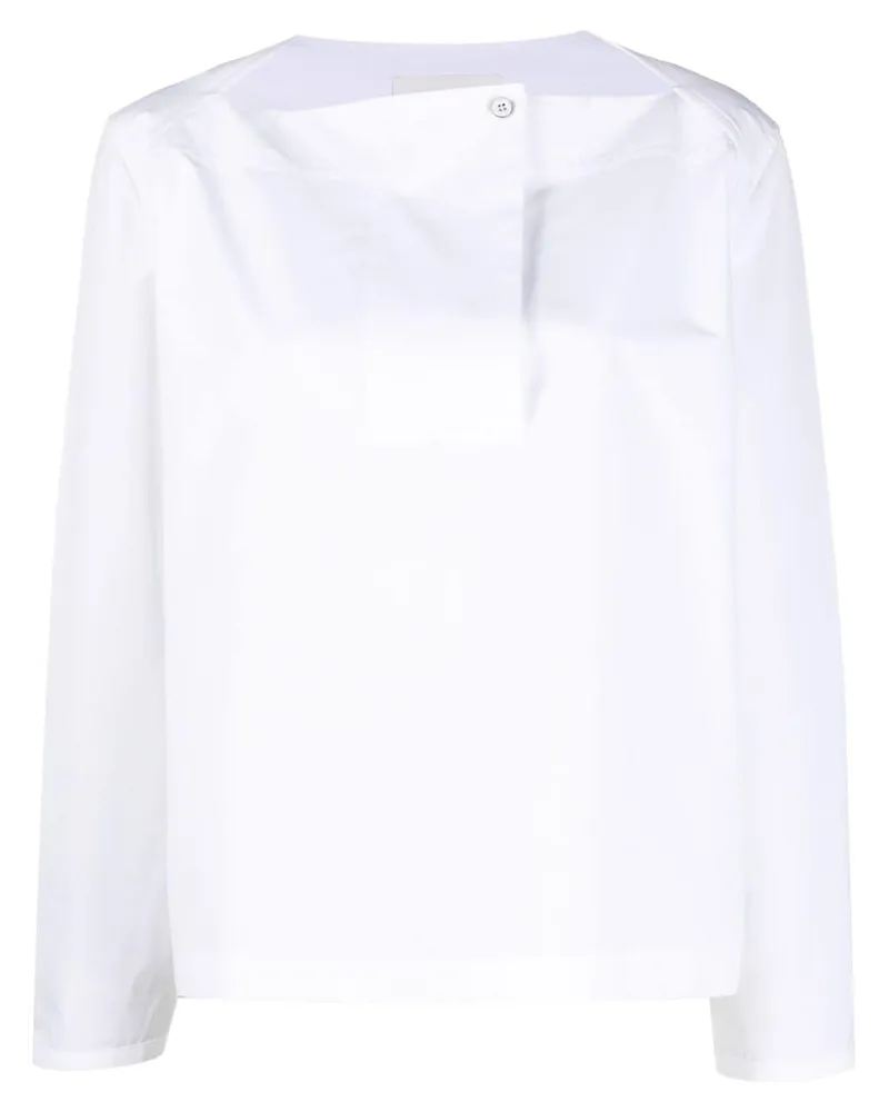 Jil Sander Oberteil mit langen Ärmeln - Weiß Weiß