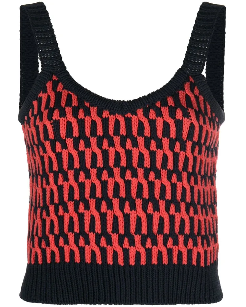 La DoubleJ Ärmelloses Cropped-Top - Blau Blau