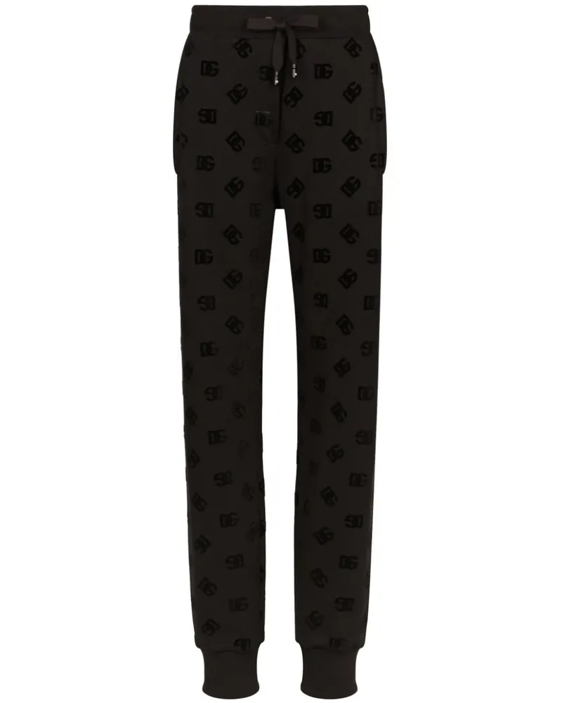 Dolce & Gabbana Jogginghose mit Logo-Print - Schwarz Schwarz