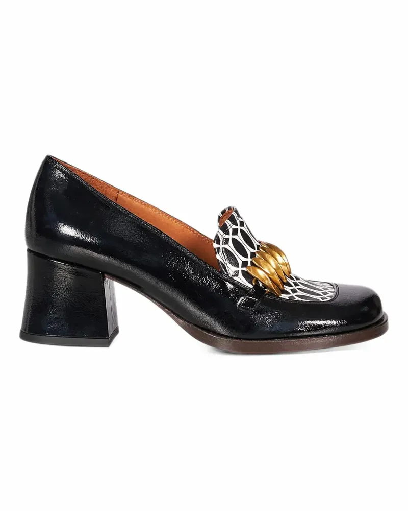 Chie Mihara Gemusterte Tibro Pumps aus Leder - Schwarz Schwarz
