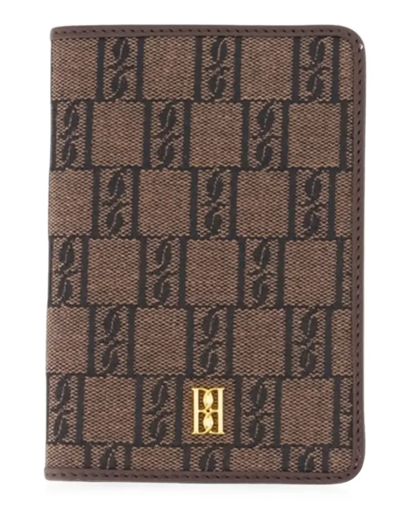 By Malene Birger Cara monogram-pattern passport holder - Braun Braun