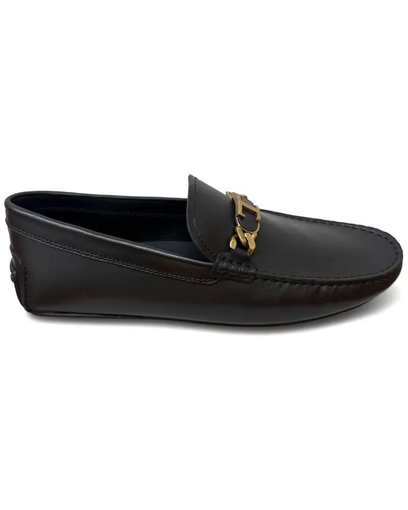 TOD'S City Gommino chain-detail loafers - Schwarz Schwarz