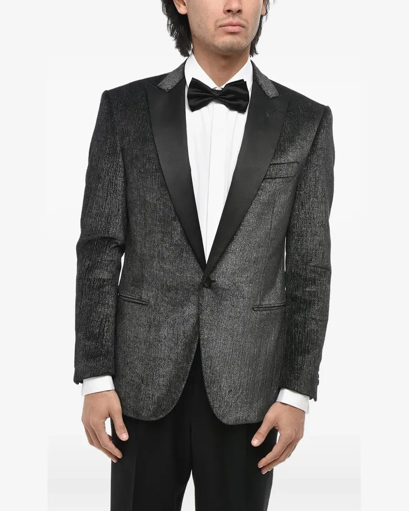 Corneliani Blazer aus Velours und Lurex - Grau Grau