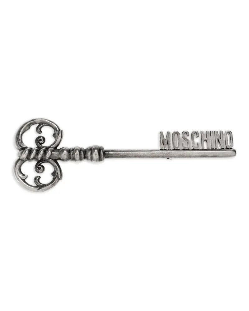 Moschino Brosche mit Ornat-Schlüssel - Silber Silber