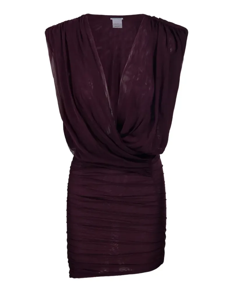 Amazuìn Drapiertes Candice Minikleid mit V-Ausschnitt - Rot Rot