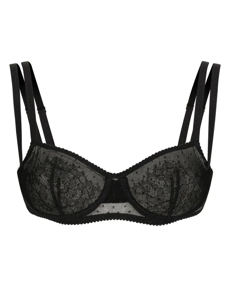 Dolce & Gabbana Point d'Esprit BH - Schwarz Schwarz