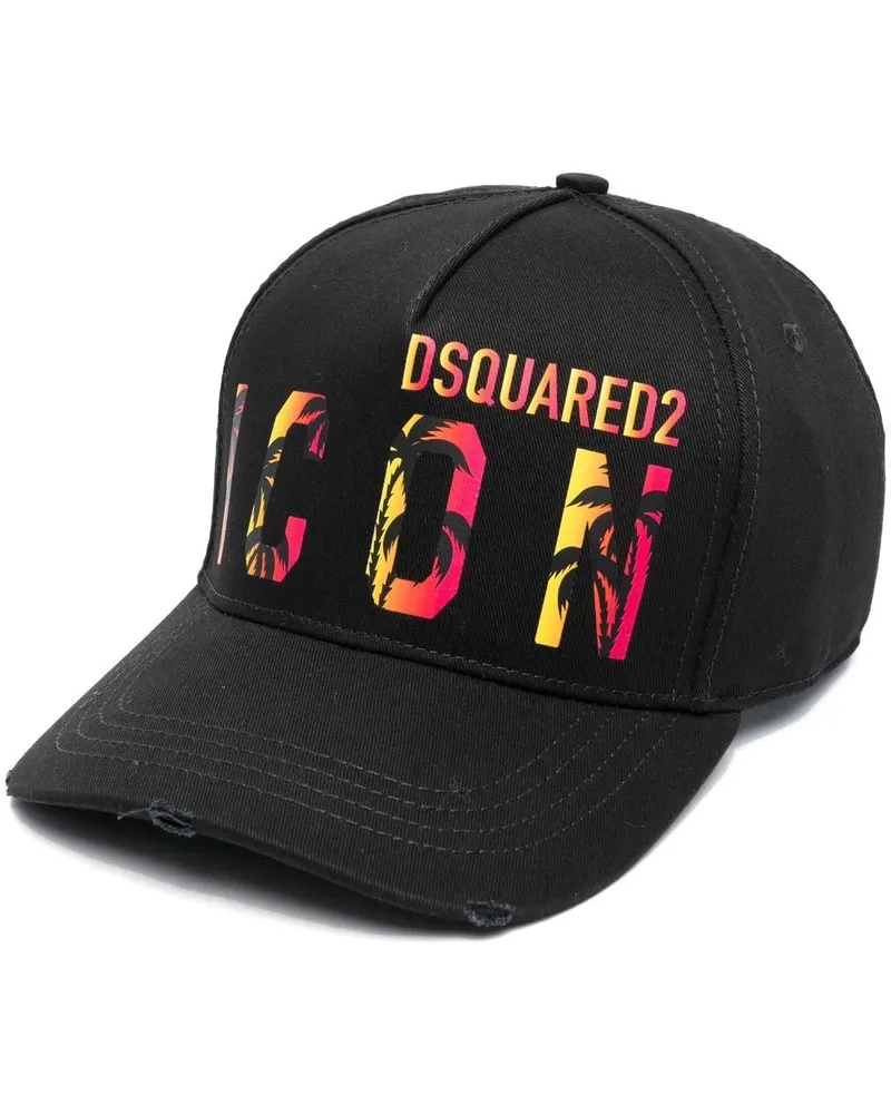 Dsquared2 Baseballkappe mit Logo-Print - Schwarz Schwarz