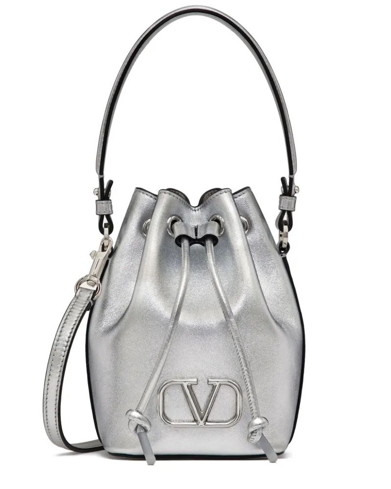 Valentino Garavani Mini VLogo Signature Schultertasche - Grau Grau