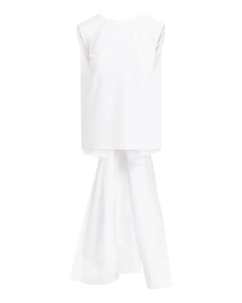 Essentiel Oberteil mit Schleifenverschluss hinten - Weiß Weiß