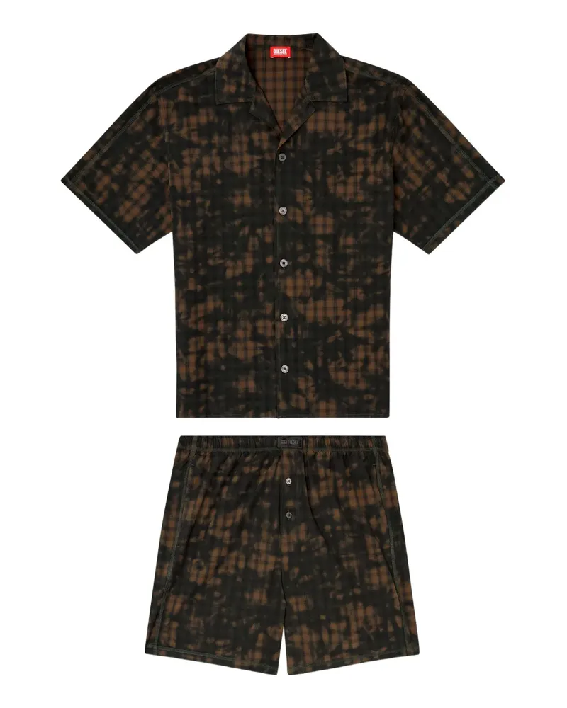 Diesel Gemusterter Horien Pyjama - Grün Grün