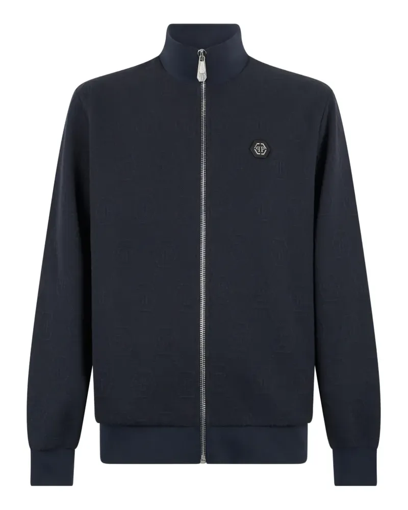 Philipp Plein Jacke mit Jacquard-Monogramm - Blau Blau
