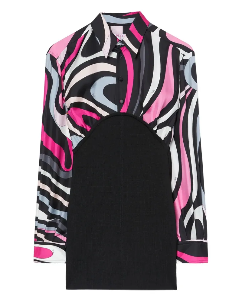 Emilio Pucci Minikleid mit Marmo-Print - Schwarz Schwarz