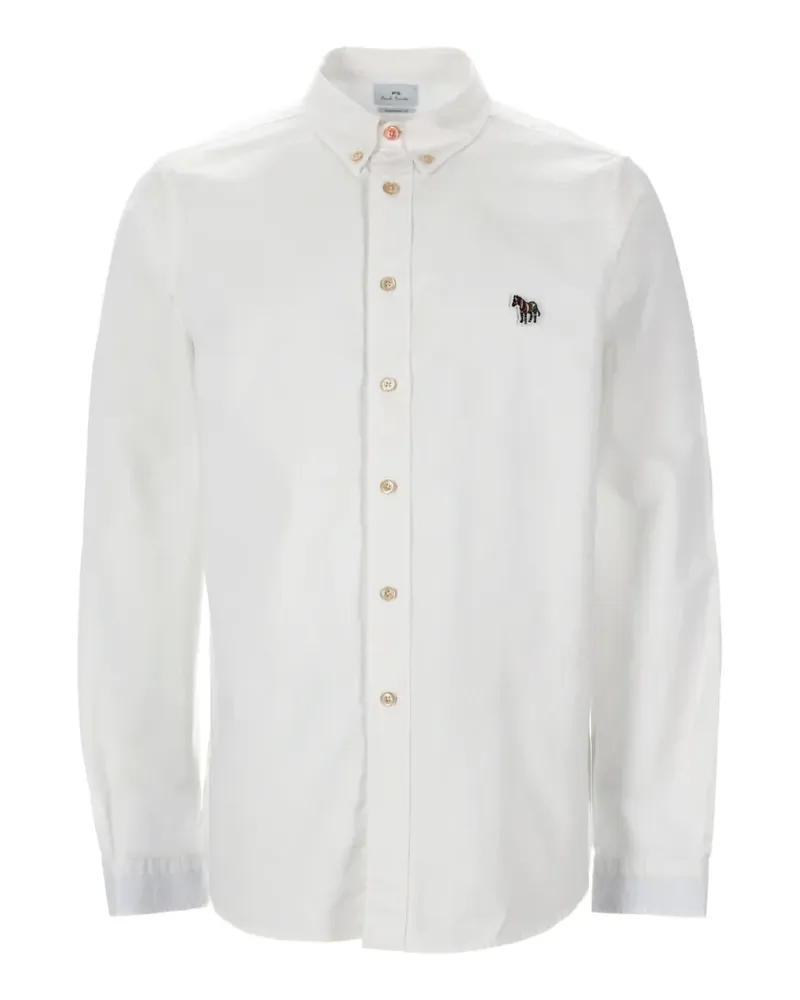 Paul Smith Hemd mit Zebra-Patch - Weiß Weiß