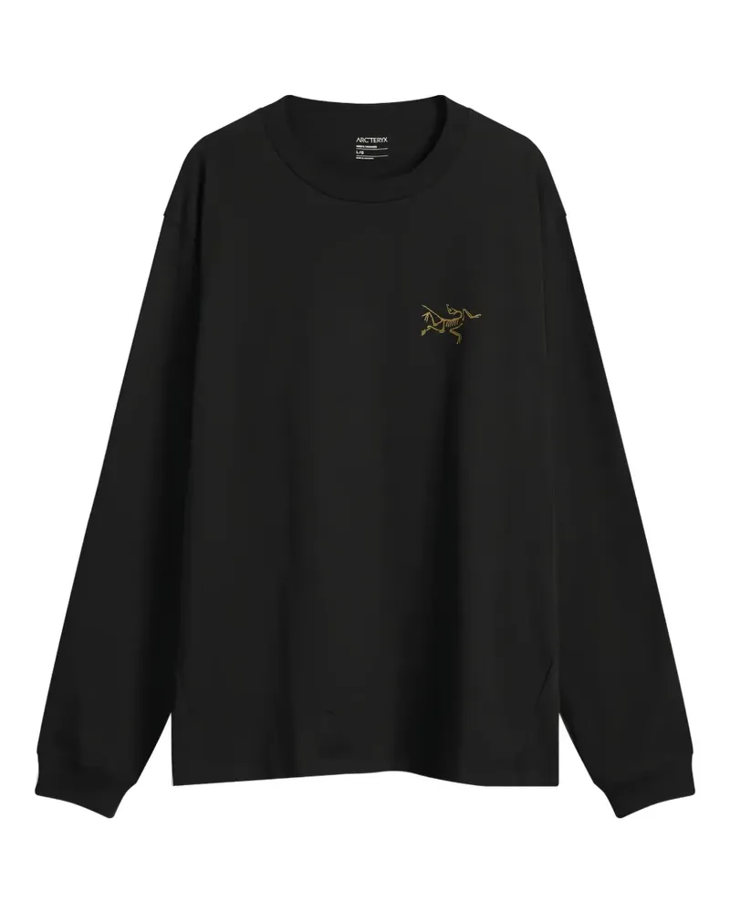 Arc'teryx Langarmshirt mit Kragg-Logo - Schwarz Schwarz