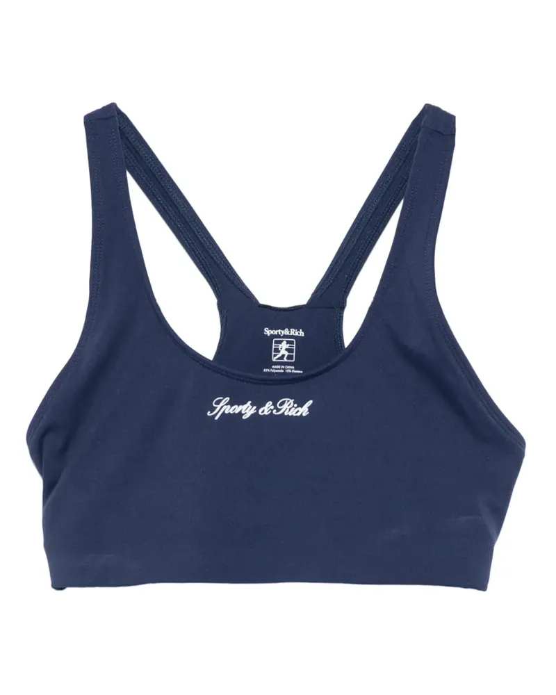 SPORTY & RICH Signature Logo Sport-BH - Blau Blau