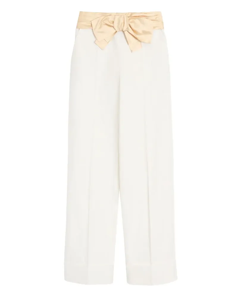 Valentino Garavani Diagonal Leinenhose - Nude Nude