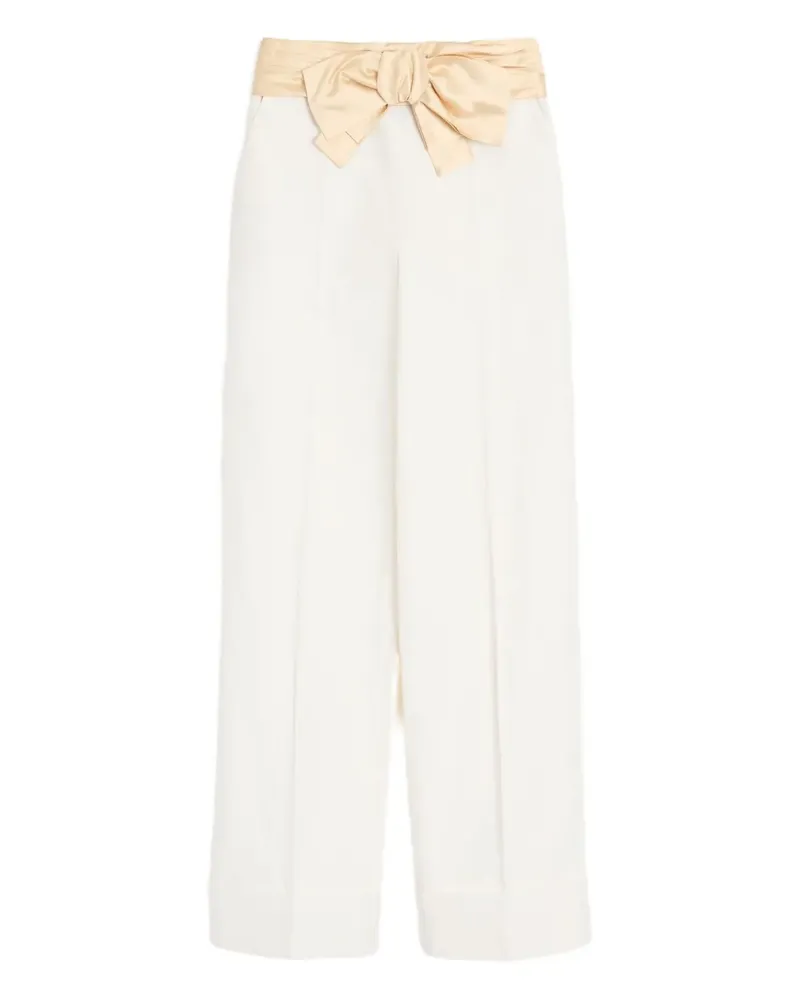 Valentino Garavani Diagonal Leinenhose - Nude Nude