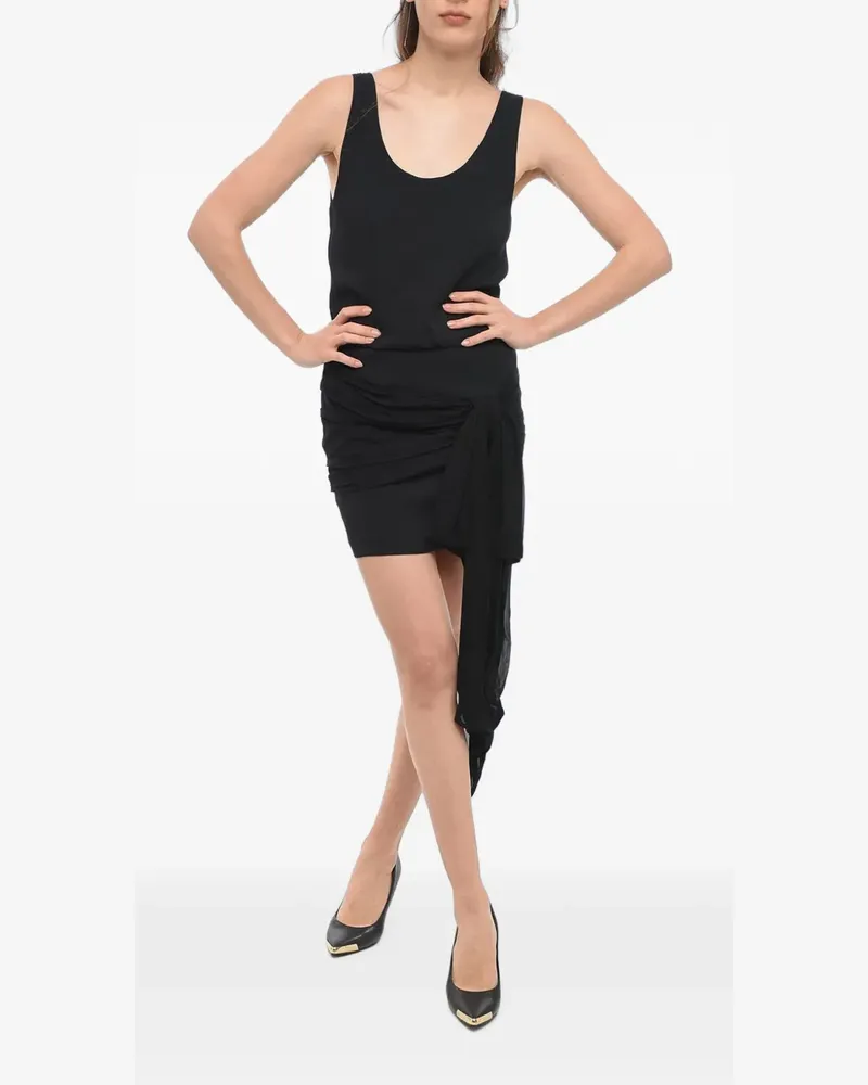 Philosophy Di Lorenzo Serafini draped-detail mini dress - Schwarz Schwarz