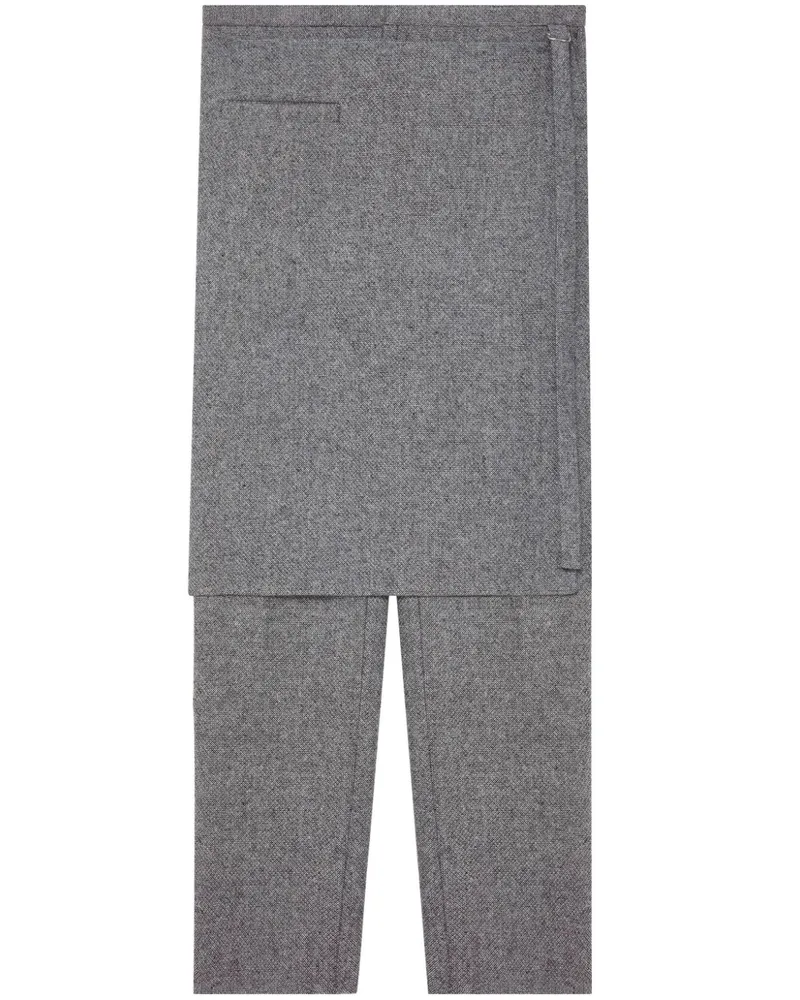 Courrèges Hose im Layering-Look - Grau Grau