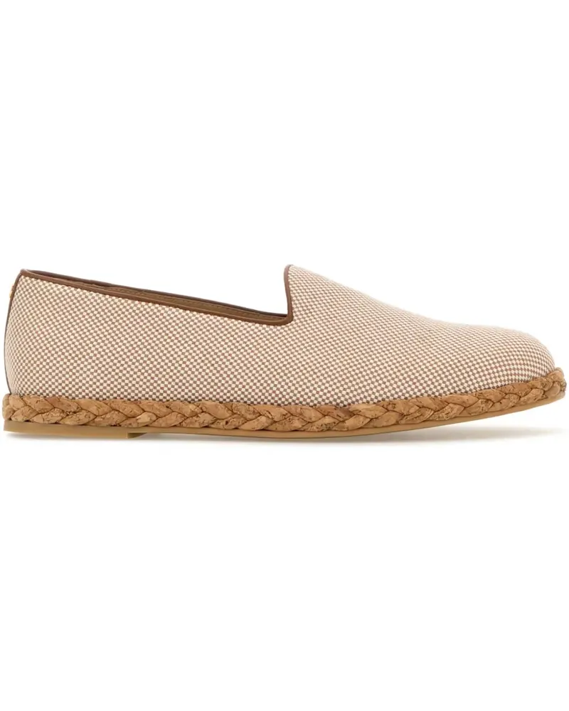 Valentino Garavani Espadrilles aus Leder - Nude Nude