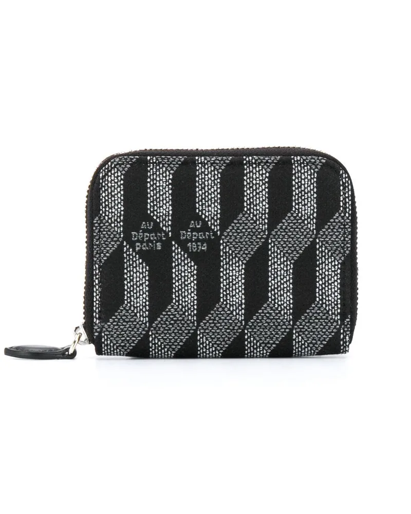 AU DÉPART monogram print purse Schwarz