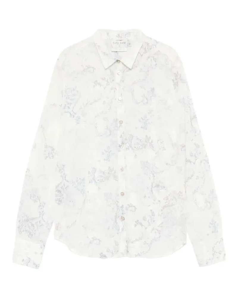 forte_forte Floral Print Shirt - Weiß Weiß