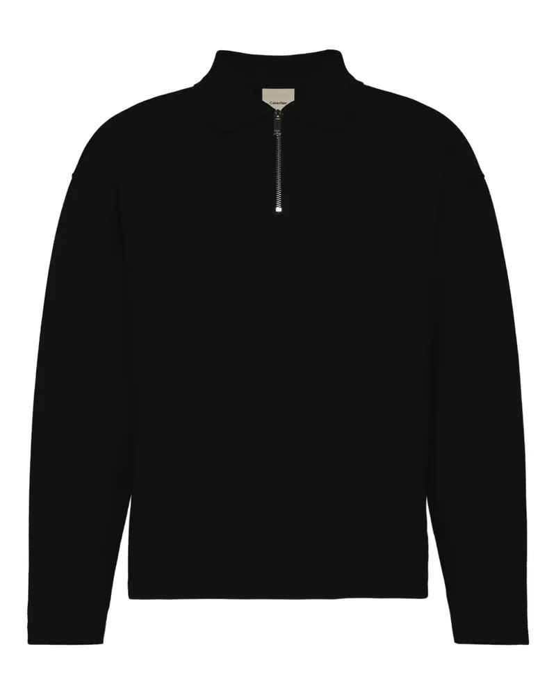 Calvin Klein long-sleeve polo shirt - Schwarz Schwarz