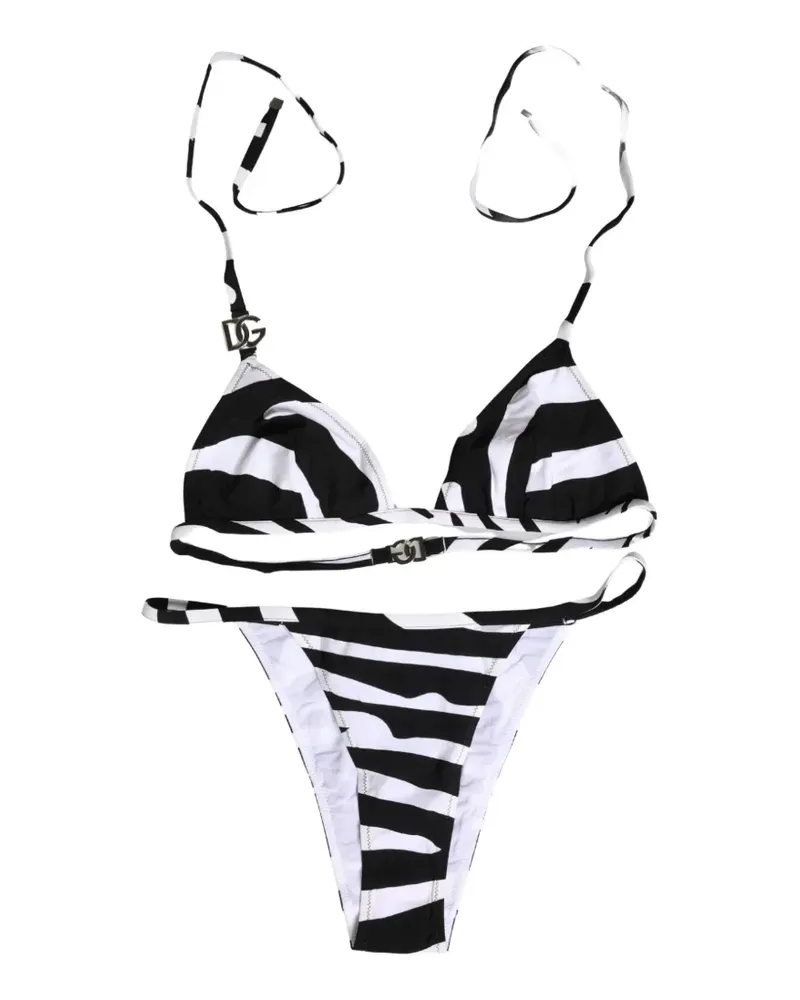 Dolce & Gabbana zebra-print bikini - Schwarz Schwarz