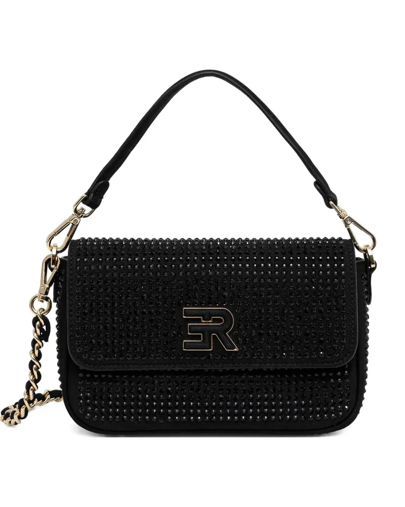 Ermanno Scervino crystal-embellished chain-strap satchel bag - Schwarz Schwarz