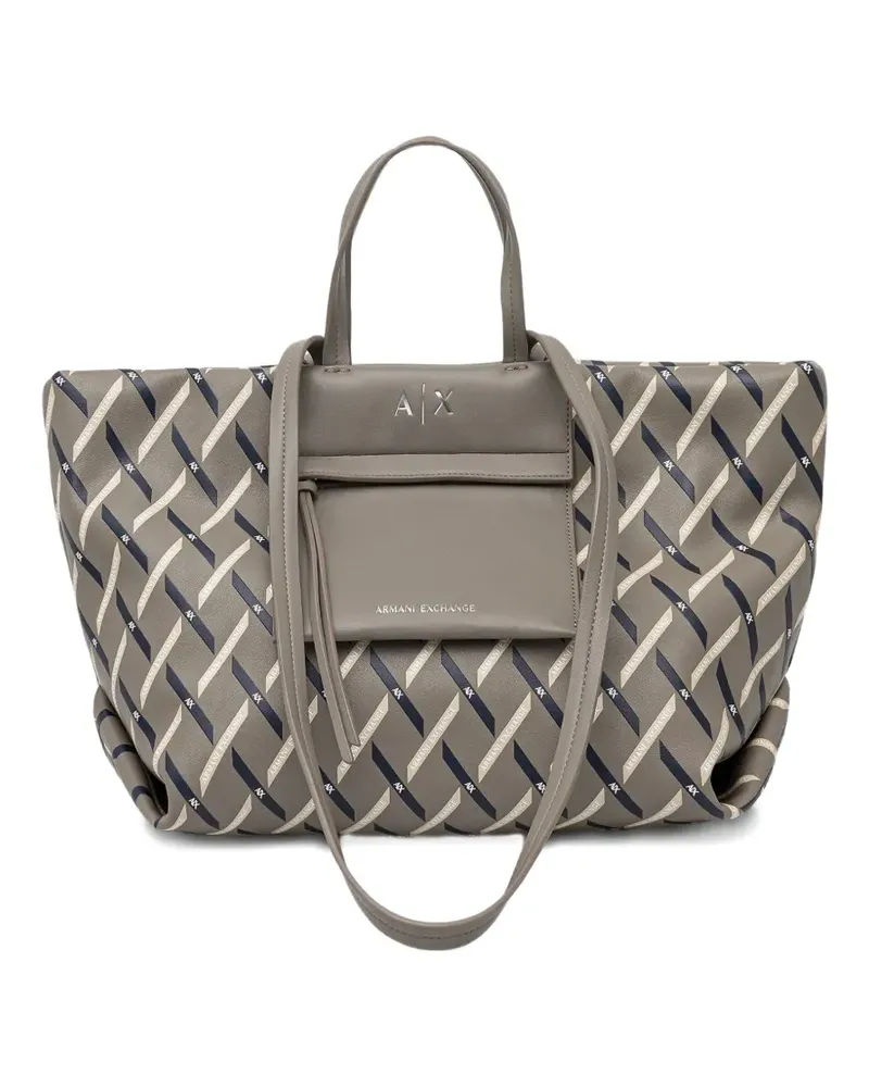 Armani Exchange top-handle tote bag - Grau Grau